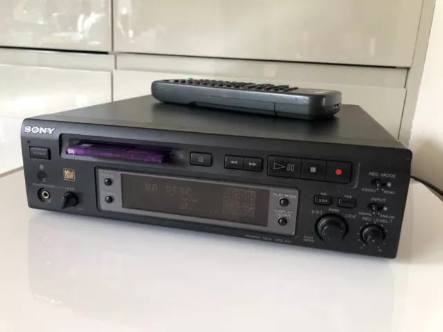 Sony Mds-S37 Minidisc Player / Recorder & Original Remote Excellent Condition