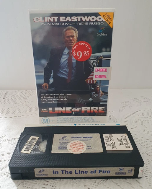 Opening To In The Line Of Fire 1993 Vhs IN THE LINE Of Fire [VHS] First Release Big Box Ex-Rental Video Tape