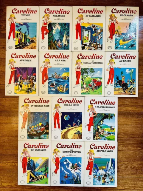 Lot exceptionnel de 14 Grands albums Hachette blancs Caroline anciens livres bd