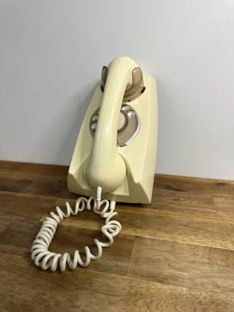 Vintage Telecom Australia AWA Wall Mount Rotary Dial Telephone - Beige