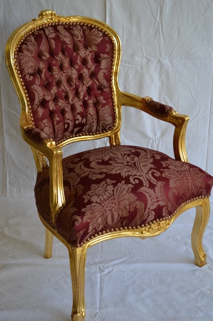 Louis Xv Style Armchair French Style Chair Burgundi