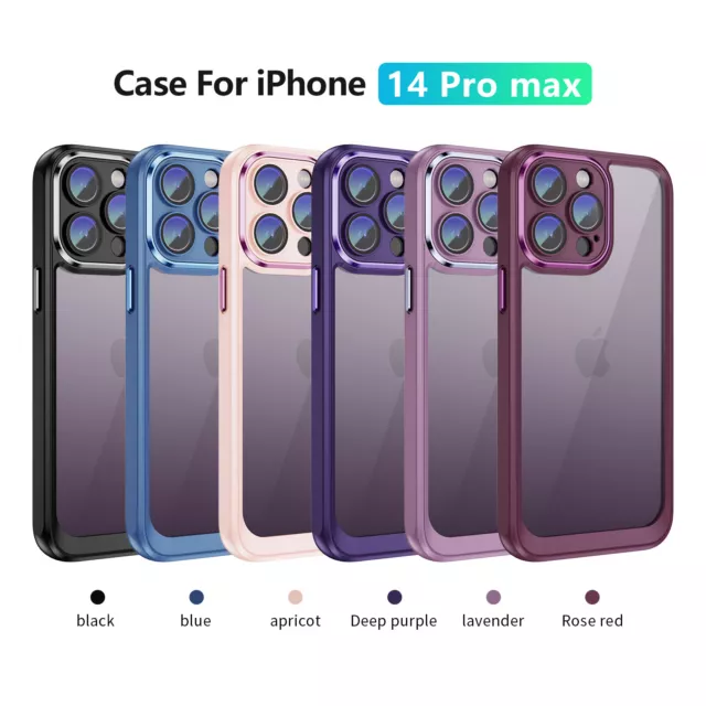 For iPhone 15 14 13 12 11 Pro Max XR XS Shockproof Bumper Clear Hard Case Cover 2