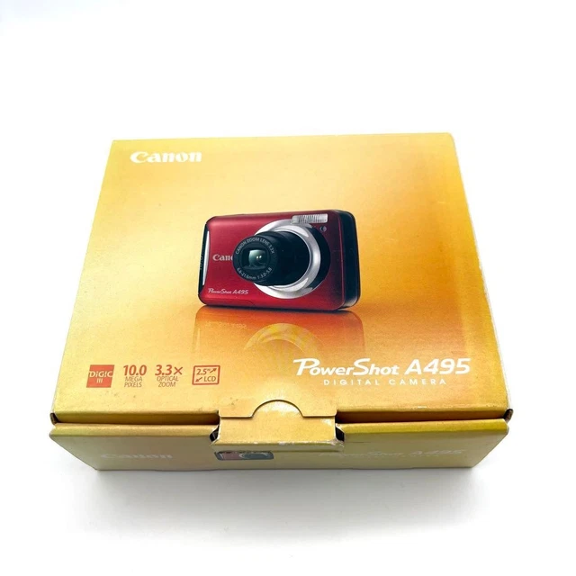 CANON POWERSHOT A495 Compact Digital Camera Red Tested Excellent