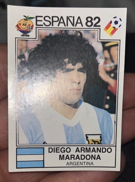 PANINI CARDS MARADONA N° 176 MONDIAL ESPANA 1982 VIGNETTE MUNDIAL ESPAGNE 82
