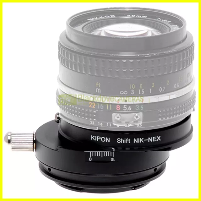 Adaptador Shift para Objetivos Nikon Su Cámaras sony E-Mount