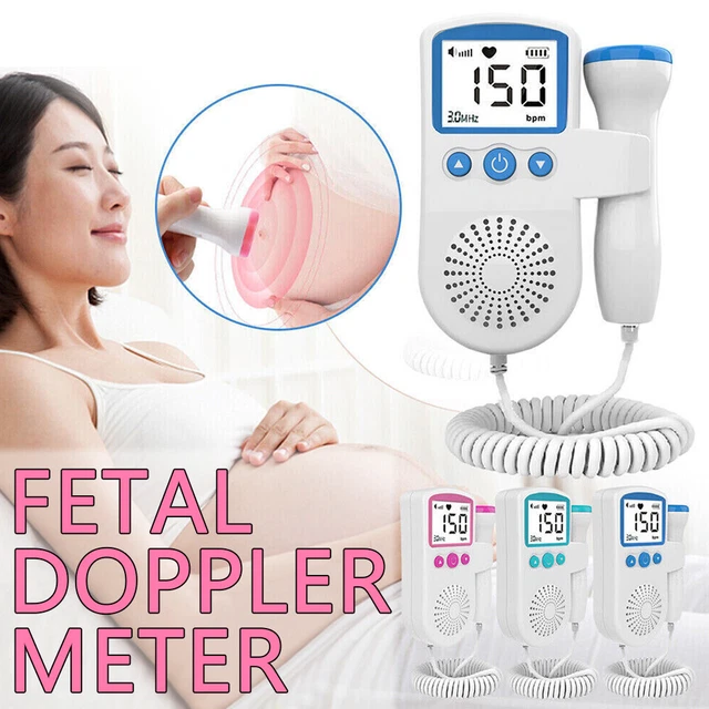 Doppler Pregnancy Monitor FHR Fetal Heart Beat Rate Fetu Baby Meter LCD Probe