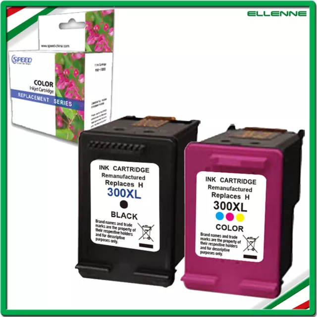 ✅2 Cartucce Compatibile Con Hp 300 Xl Nero+Colore Deskjet F2480 Envy Photosmart✅