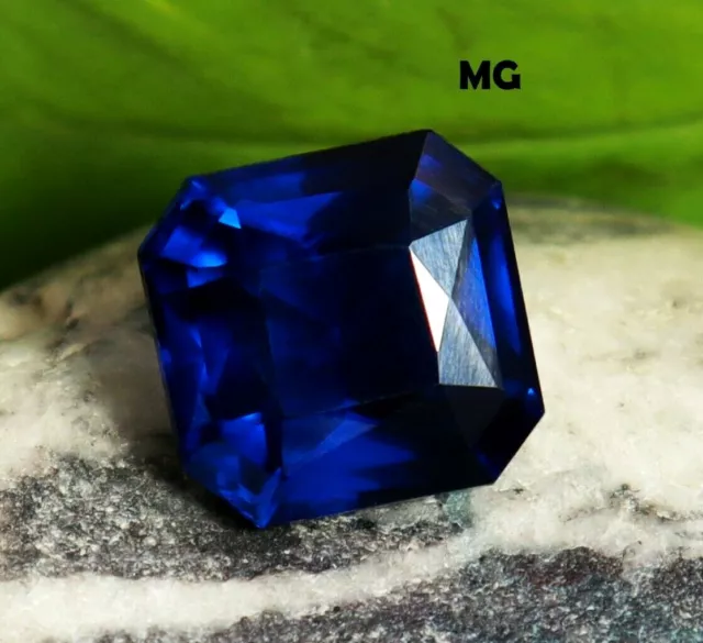 Gie Certifié Naturel Rare Mogok Bleu Spinelle 12.30 CT Coupe Carré Desseré