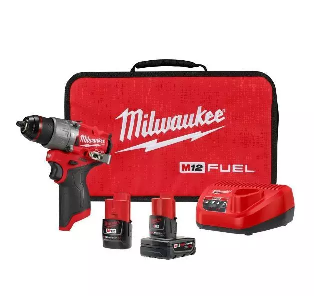 Milwaukee Tool 3404-22 M12 Fuel 1/2 In. Hammer Drill/Driver Kit