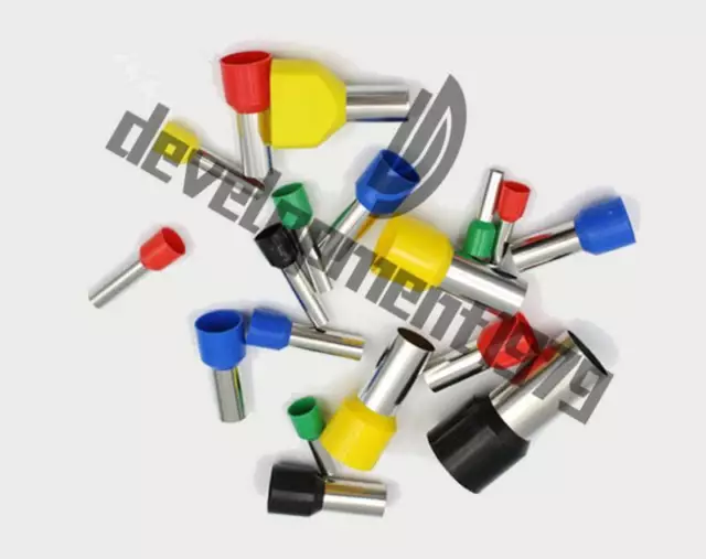New 100pcs Insulated Cord End Terminal Wire Wire End Sleeves E50-20 1 AWG 50mm 2