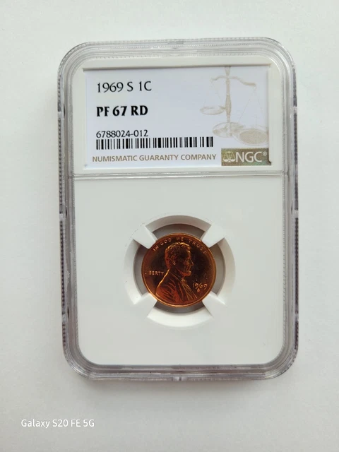 1969 S Pf67 Lincoln Memorial Penny/Cent Ngc Graded 1C S Mint Clad Coin Uncircula 1969 S Pf67 Lincoln Memorial Penny/Cent Ngc Graded 1C S Mint Clad Coin Uncircula