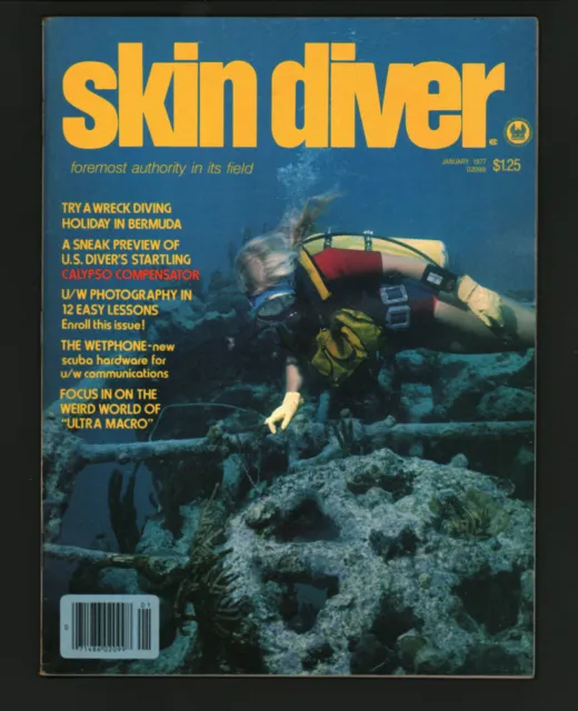 Skin Diver Magazine 1977 COMPLETE YEAR RUN Jan - Dec 12 Issues Vtg Scuba Diving