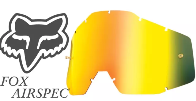 Goggle Shop Détachable Lentille Pour FOX AIRSPEC Lunettes Motocross - Or