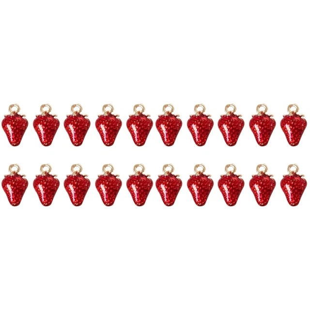 Fruit pendant charms 2x Anhänger für Armband Machen Erdbeere Anhänger Dekorative