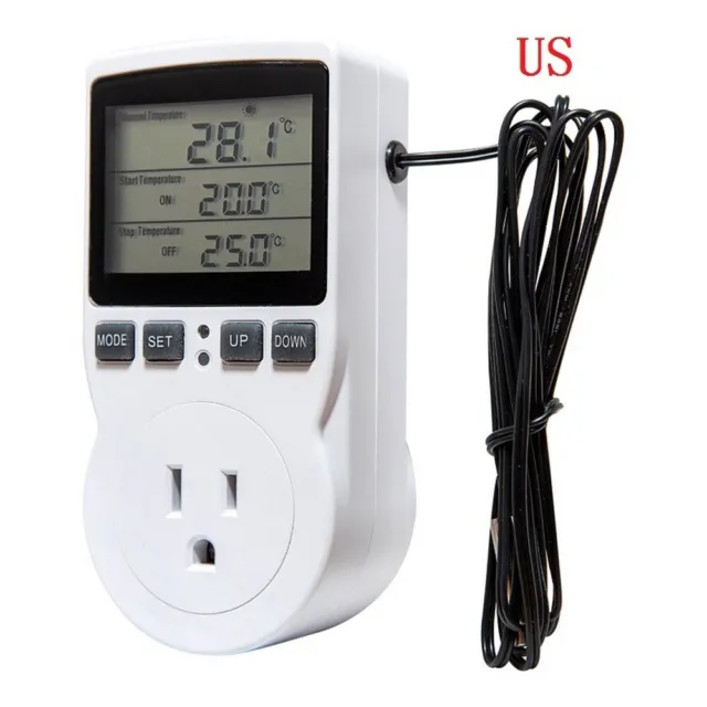 LCD Digital Plug in Thermostat Timer Switch Socket Temperature Controller Switch