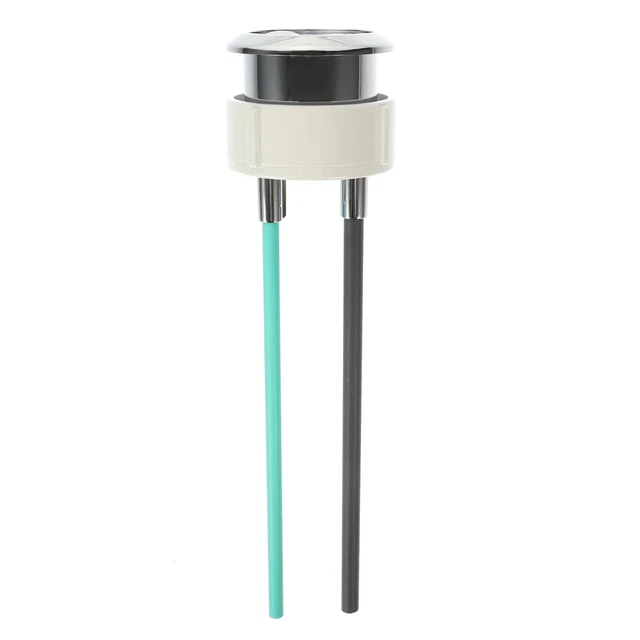 Bouton Double Chasse WC Universel Argent - 2 Pièces - Remplacement Réservoir Toilette - Plastique ABS - Facile à Installer