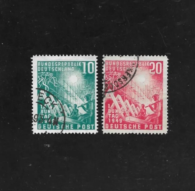 Briefmarken BRD / Bund 1949 Michel-Nr. 111 & 112 gestempelt