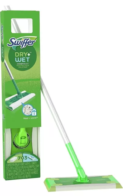 Swiffer Sweeper Dry + Wet All Purpose Floor Mopping and Cleaning Starter Kit