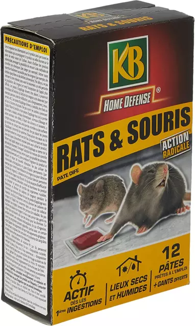Caussade CARSBL180 Anti-nuisibles Rats & Souris Efficacité Radicale - 6  Blocs pour Garage et Cave | Lieux Humides