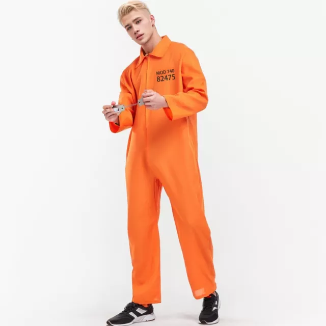 Couple Matching Orange Mardi Cosplay Male Prisoner Costume Cat Cosplay Costume