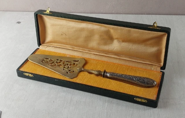 Pelle à Gâteau Art Nouveau - Métal Argenté - Début XXème - Fabriqué En France