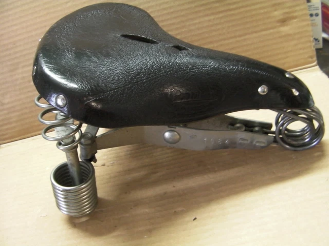 Selle Lepper En Cuir Blanc – Pour Vélo Vintage (Bianchi, Legnano, Etc.)