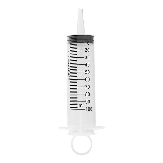 100ml Reusable Liquid Nutrient Syringe for Animal Feeding Hydroponics Lab FS2#