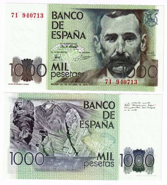 ESPAÑA 1000 pesetas 1979 con serie 7I  Benito Perez Galdos - calidad S/C