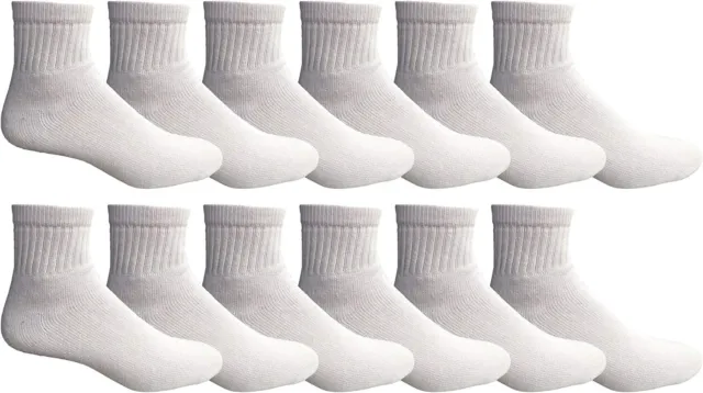 Yacht & Smith 12 Pairs Mens Value Pack Ankle Athletic Sports Socks 10-13