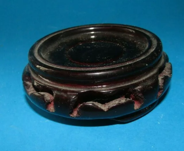 petit socle en bois vase chinois chine small chinese wood stand base