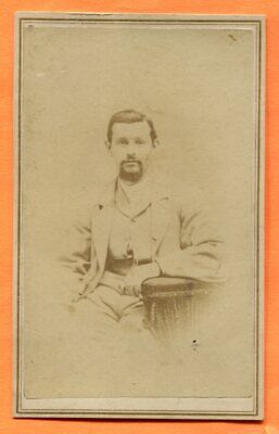 CDV Oswego, NY, Portrait of a Bearded Man, ID'd, by Austen, circa 1860s