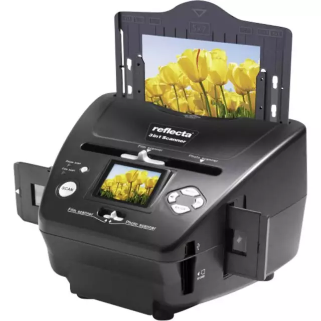 Scanner de diapositives, Scanner photo, Scanner de négatifs Reflecta 3in1