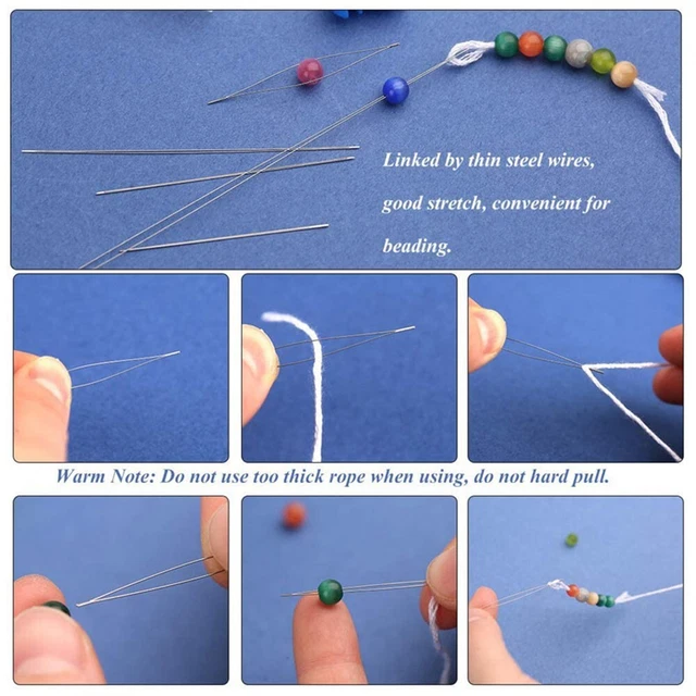 Aiguille à Perles Avec Gros Œil - Longueur 125 Mm, Acier Inoxydable - Pour Perlage Et Fabrication De Bijoux