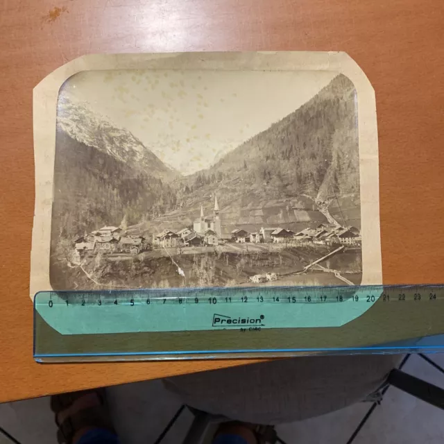 RIVA VALDOBBIA VERCELLI Monte Rosa ALAGNA Valsesia   foto 1880-90 19,5x15cm