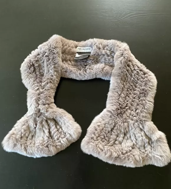 YVES Salomon Accessories rabbit fur scarf neck warmer
