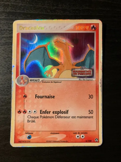 Carte Pokémon REVERSE Dracaufeu 6/108 EX Gardiens du Pouvoir Bloc EX Français