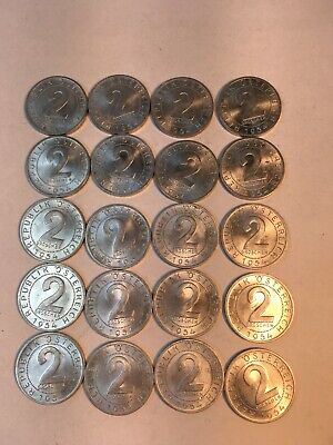 1954 Austria 2 Groschen Coin Lot of 20 Uncirculated Coins