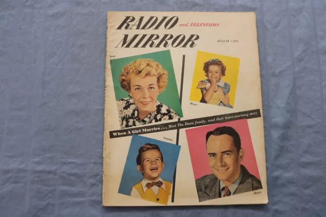 1948 August Radio And Television Mirror Magazine - Davis Family Cover - St 1007Z