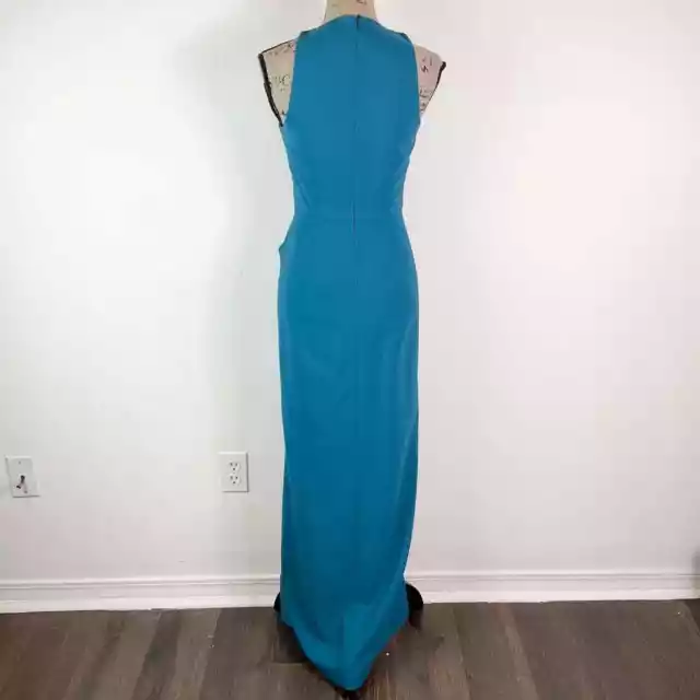 Kay Unger New York NWOT Megan Column Gown Baltic Blue Size 2 2