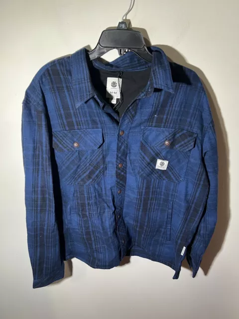 Element Men's Wentworth Flannel Shirt Blue Size Medium