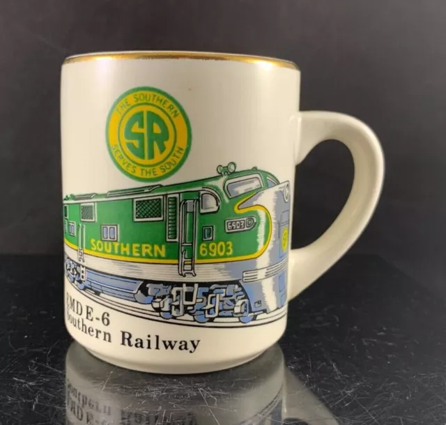 Southern Pacific Mug Emd E-6 Southern Railway Coffee Cup Mug The Mugger Rare Vtg