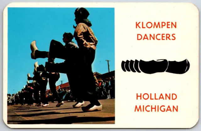 Vintage Postcard Klompen Dancers Holland Michigan Dutch Dancing Tulip Time
