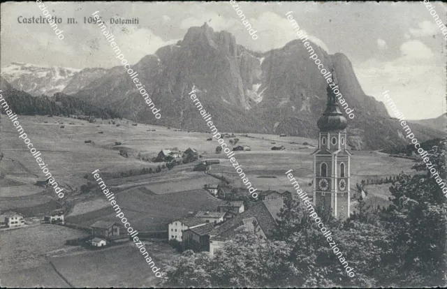 bl57 cartolina castelrotto dolomiti provincia di bolzano
