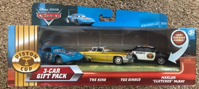 Disney Pixar Cars 3-Car Gift Pack The King Tex Dinoco Marlon “Clutches” McKay PC
