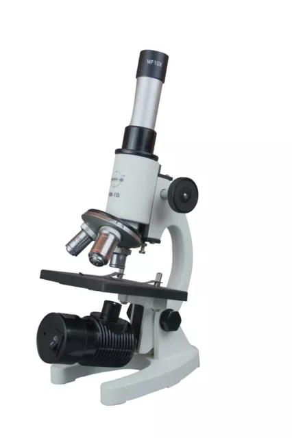 600x Student Lab LED Cordless Microscope w Slide Kit