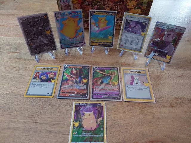 Lot Cartes Pokémon Françaises Célébrations 25 ans (Pikachu / Zekrom )