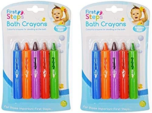 First Steps Lot de 10 Crayons de Bain non Toxiques pour Bebe