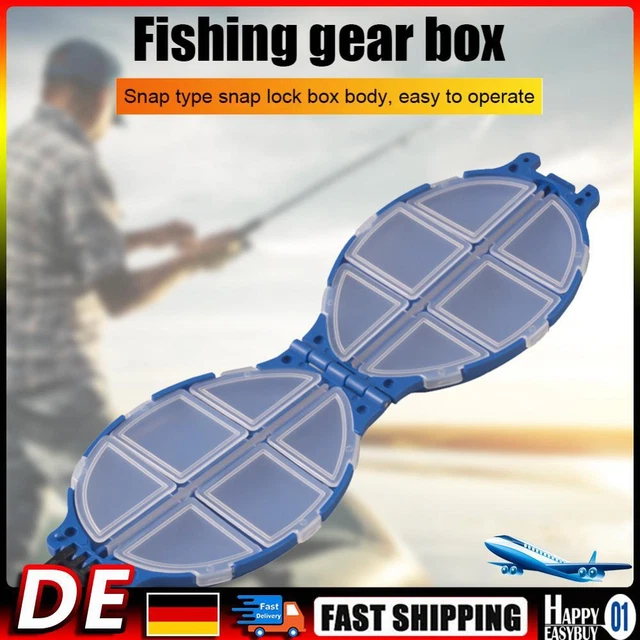 WUBAYI Angelbox 2 Stück - Doppelschichtige Köderbox Mit 12 Fächern & Verstellbaren Trennwänden