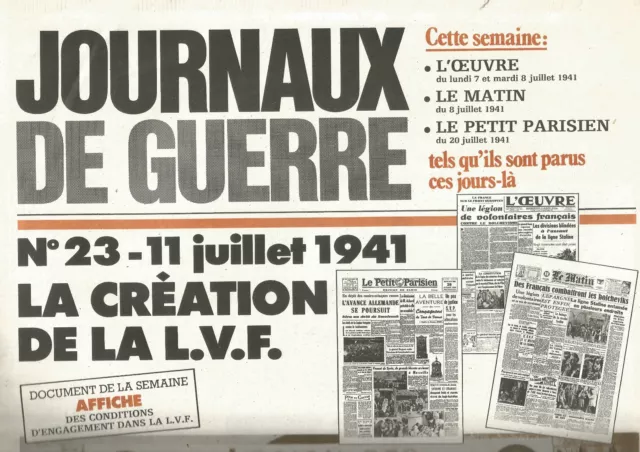 Journaux De Guerre N°23 11 Juillet 1941 La Cretion De La L.v.f