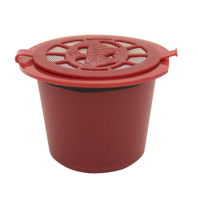 Reusable Refill Coffee Capsule Filter Shell for Nespresso Machine (Red) FS2#